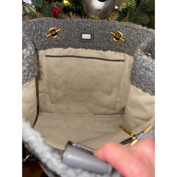 Tory Burch Mini Tote Gray Boucle Chain RARE Limited Edition - Picture 12 of 15